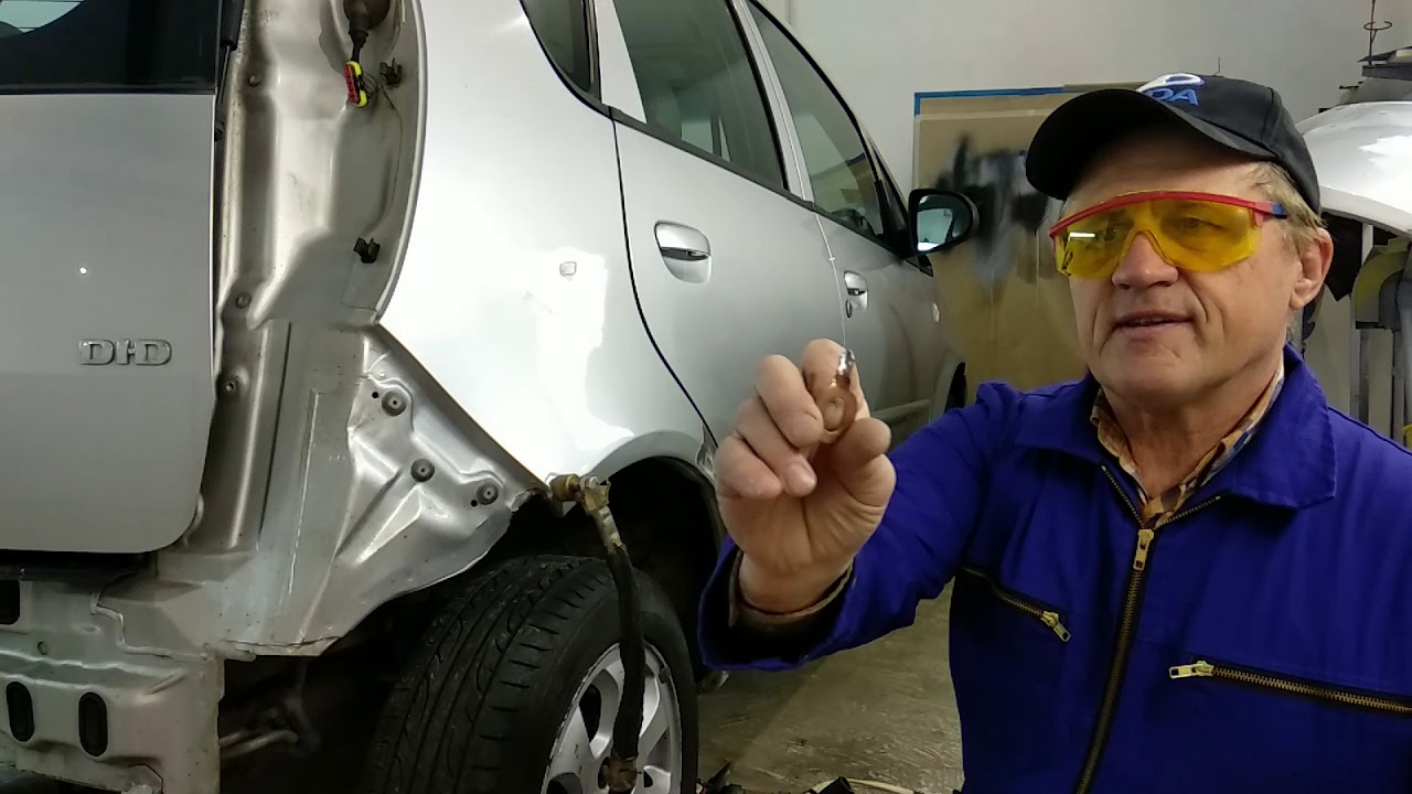 Работа споттером авто рихтовка