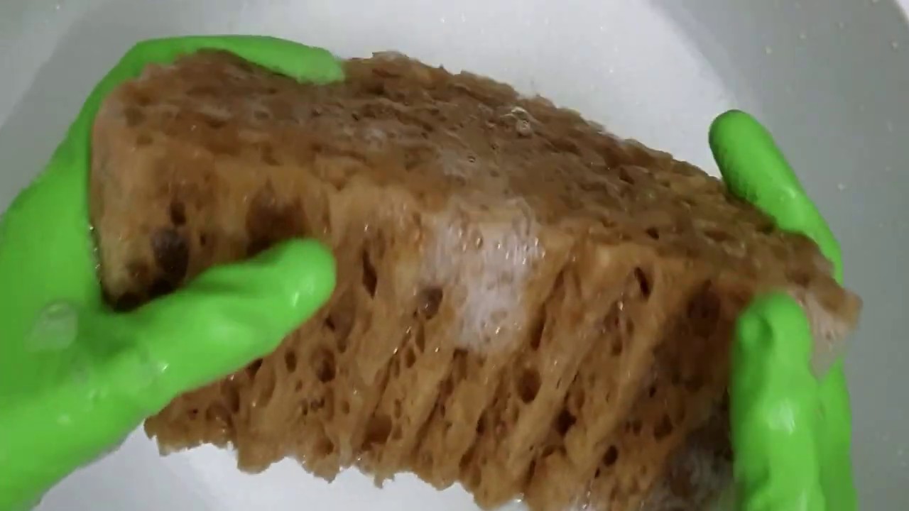 ASMR (12) Car sponge and Mr. Proper squeeze/Авто-губка и средство для полов Мистер Пропер