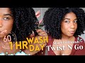 My 1 hour wash day  start to finish type 4   twist and go natural hair