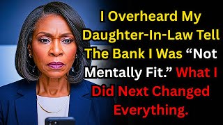 I Went To The Bank Unannounced And Overheard My Daughter-in-law Saying I Was Mentally Unfit. I Was…