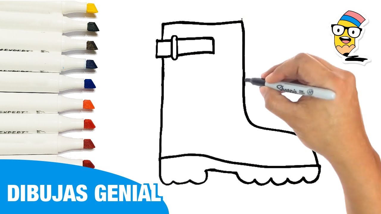 Como Dibujar Una BOTA 👢🟠🟡🟤 ️ Dibuja y Colorea - YouTube