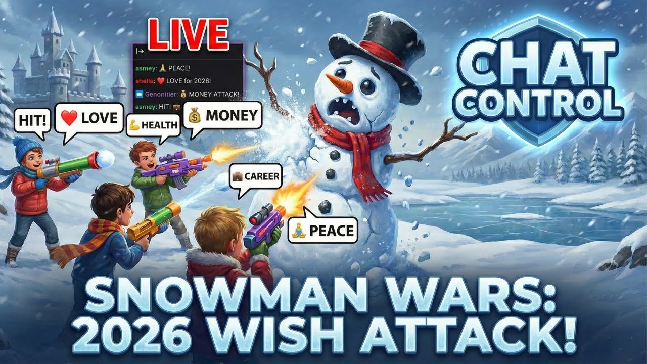 🔴SNOWMAN WARS LIVE! ☃️💥 Attack with Your 2026 WISHES! (Chat Control)
