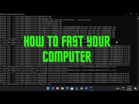 How To Fast Your Computer | How to clean Your Computer PC Using Command Prompt.