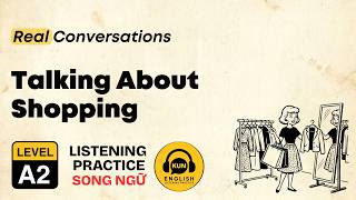"Talking About Shopping| Easy Listening for Beginners | A2 #luyennghetienganh"