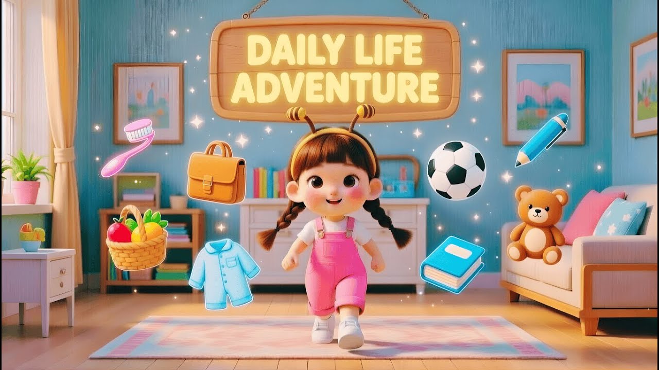 EllieBB Daily Life Adventure | Kids Learn Home, School, Food, Playtime & Bedtime Routines