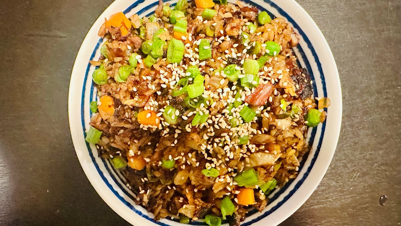 KOREAN BBQ PORK FRIED RICE! Yum! 🤤 foryou fy koreanbbq koreanfood 