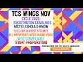 TCS Wings1 Nov Cycle|Important Dates|WFO Complaint|Compensation Letter Criteria|Preparation #tcs