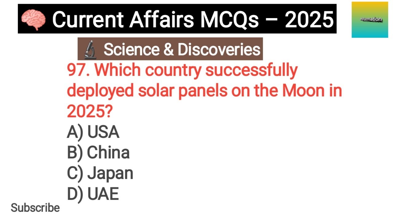Current Affairs 2025( part 04)/competitive exams mcqs/most repeated mcqs/important quiz/trivia/mcq