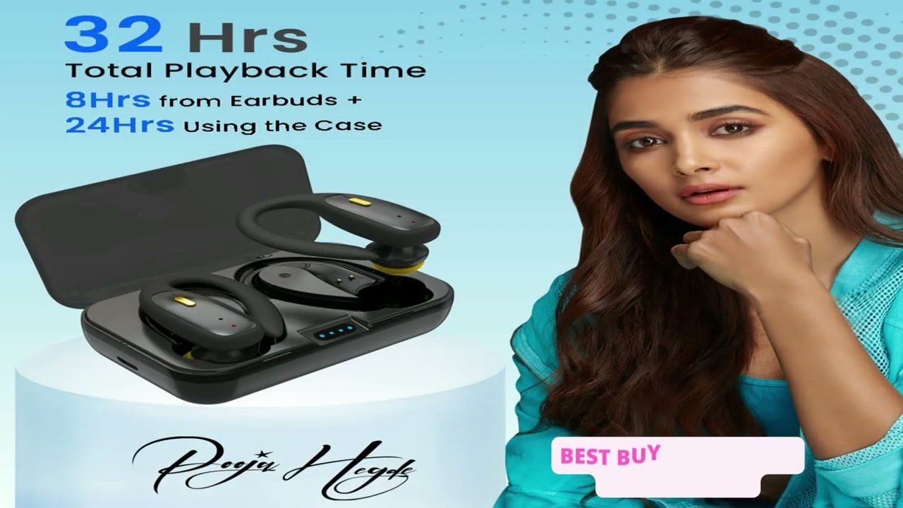 pTron Sports True Wireless 5.1 Headphones 32Hrs Playtime 