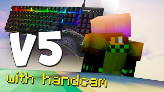 Bedwars ASMR Keyboard and Mouse Sounds v5 **with handcam**
