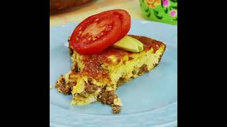 Bacon Cheese Burger Crustless Quiche gives new meaning to Breakfast  for Dinner 🍔🧀😋
