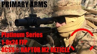PA Platinum Series 1-8X24 FFP scope with Raptor M2 ACSS Review by Brent0331