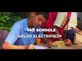 145 schools solar electrified,75 more proposed. More energy efficiency &amp; literacy from Art of Living