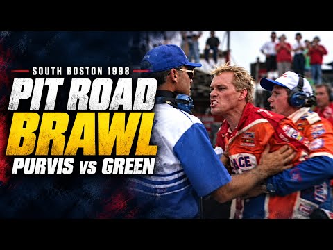 Bagarre d'après-course entre Jeff Purvis et Mark Green - Busch Series South Boston 1998