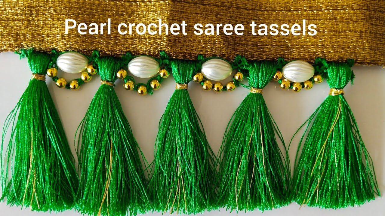 Pearl crochet saree tassels (Hindi) YouTube