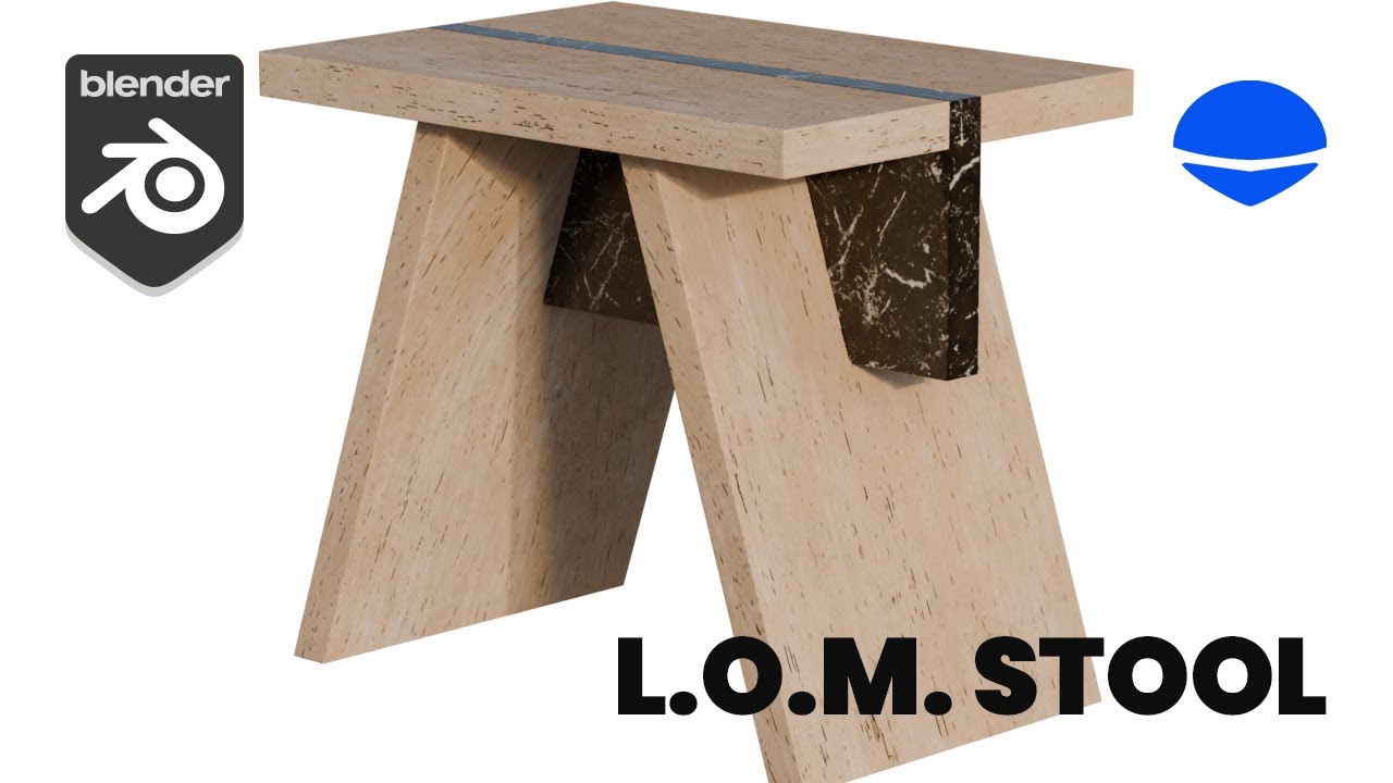 L.O.M. Stool 3D Modeling in Blender - YouTube
