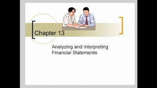 ACTT101 - chapter 13-   analyzing financial statements شرح | by Bonnie Fouzou