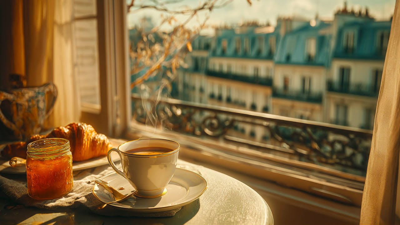 Paris Morning Coffee Jazz ☕ Cozy French Café Music for Study & Reading
