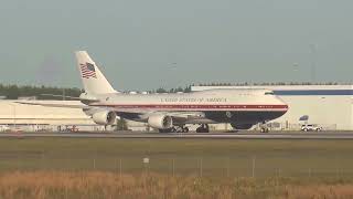 Air Force One touches down in South Carolina amid Trump Rally