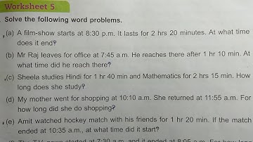 DAV Class 4 unit 8 worksheet 5 ।। Math class 4 chapter 8 worksheet 5 dav public school