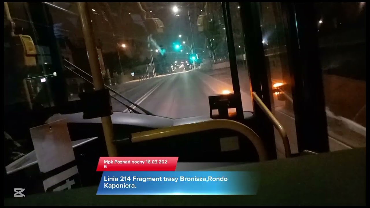 Linia nocna 214, fragment trasy Bronisza, Rondo Kaponiera 16.02.2026