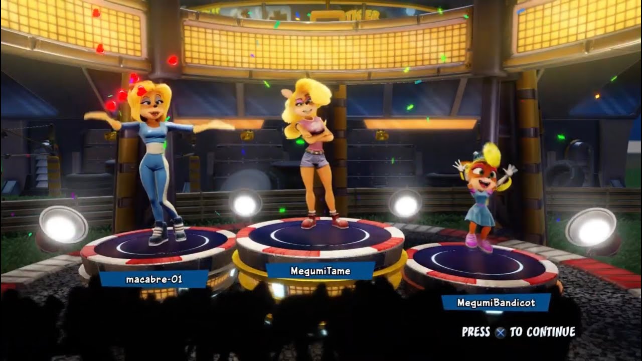 Tawna Isabella And Princess Coco Bandicoot Winning Podium Crash