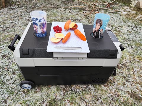 AAOBOSI 35 Liter Kompressor Kühl Gefrierbox der Auto Camping Kühlschrank 12, 24 & 230 Volt bis -20℃