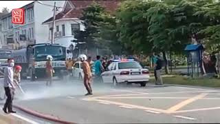 Shirtless man who ran amok with parang and sickle nabbed