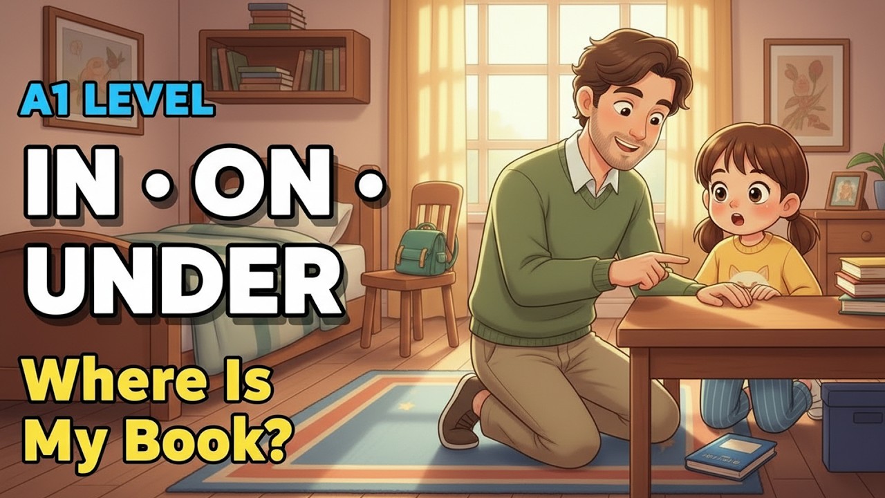 In, On, Under Made Easy 🏠 | Prepositions of Place | Slow English Beginner Conversation