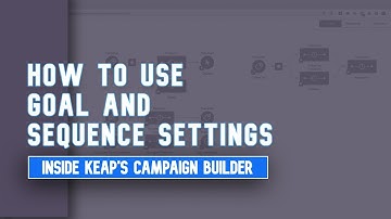 Sequence and Goal Settings (inside the Keap Campaign Builder)