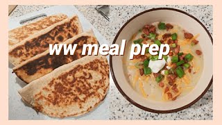 WEEKLY WW MEAL PREP ON MYWW BLUE PLAN | CREAMY POTATO SOUP, BBQ CHICKEN WRAPS, AND MORE!
