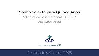 Responde y Aclama 2025 - Salmo para Quince Anos