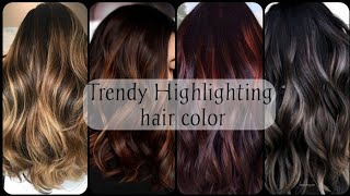 Trendy Highlighting hair color for black hair//Highlighting hair color with name/ picture