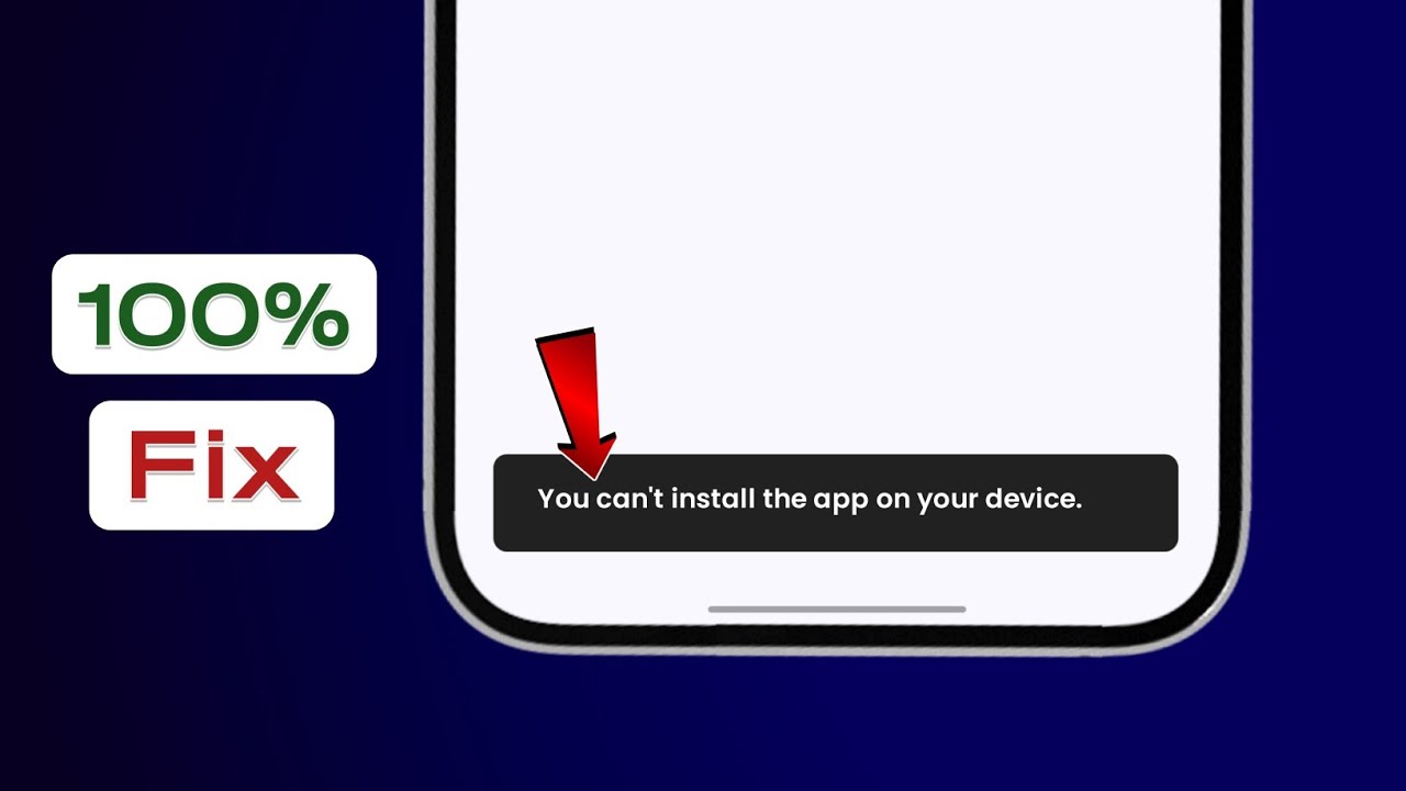 how to fix You can't install the app on your device problem 2026 | app ...