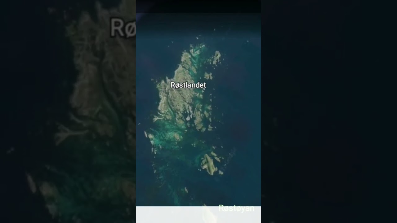 Northen Atlantic R&oslash;stlandet Island in Norwegian Sea Western Norway In Google Earth and Google Maps