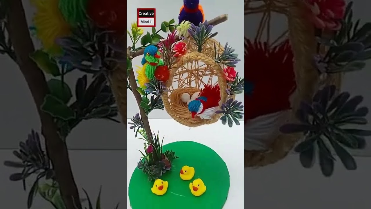 DIY Woolen Birds and Nest