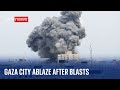 Plumes of smoke fill Gaza City skyline as Israel-Hamas war enters third day