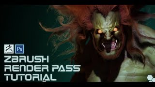 Tutorial - Zbrush Render Passes in Photoshop
