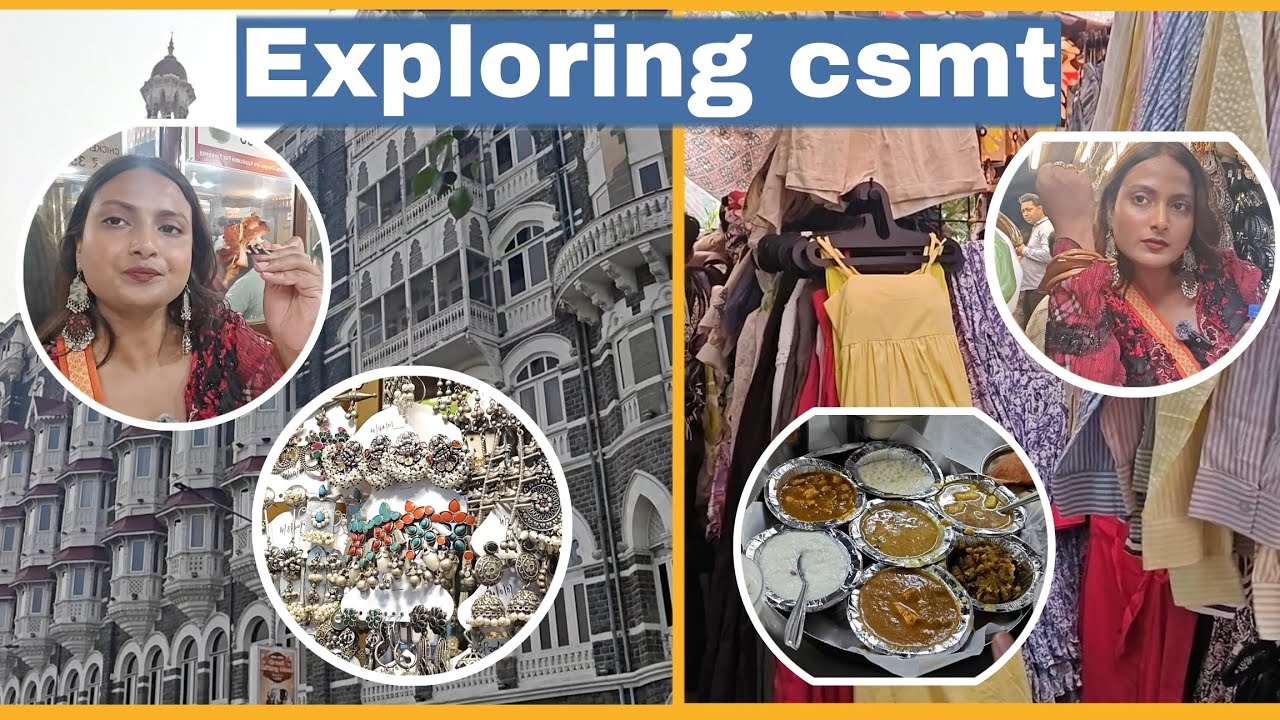 Mumbai street food and shopping 🛍️ Exploring csmt 