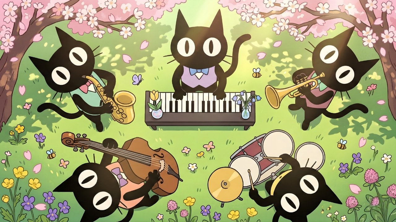Black Cats Cheerful Spring Jazz: Music to Relax and Fuel Creative Work