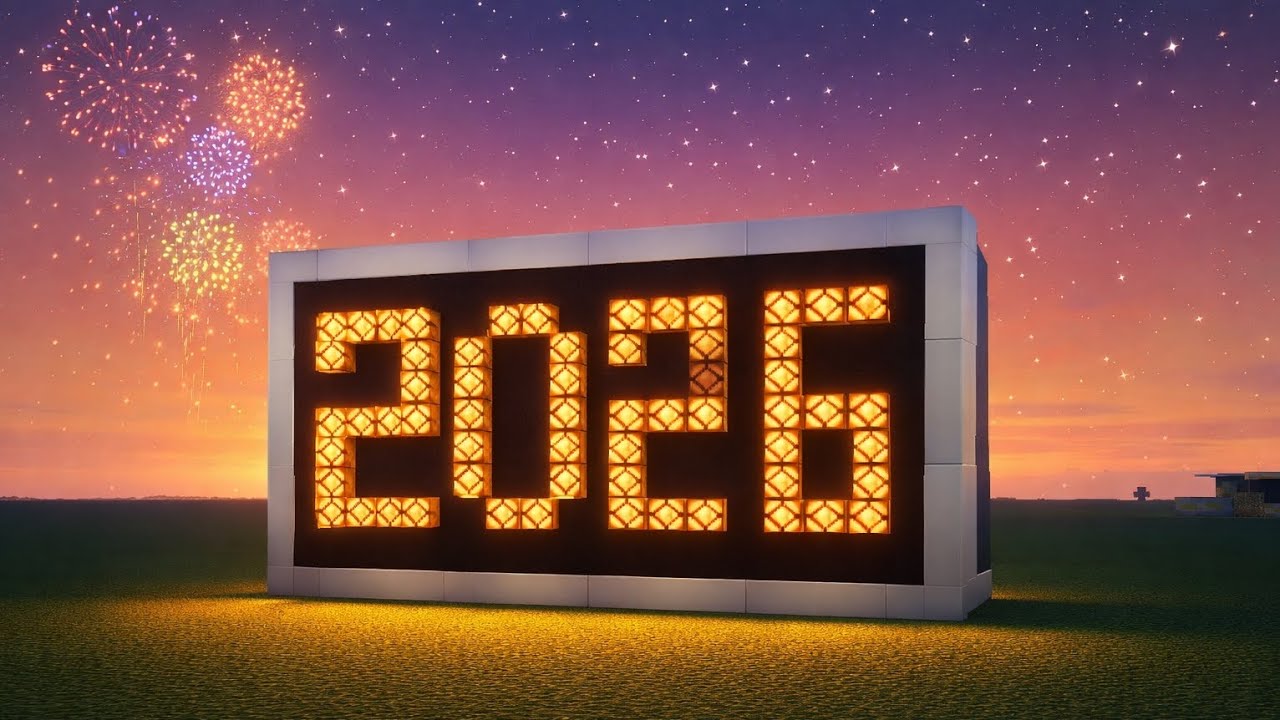 Minecraft New Year 2026 Celebration 🎆 | Aesthetic Build