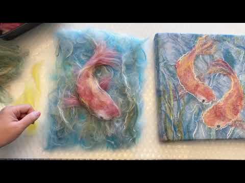 Video: Wet Felting Painting For Beginners