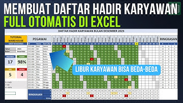 Terbaru! Membuat Daftar Hadir Karyawan Full Otomatis di Excel | Free Download