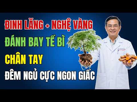 BÀI THUỐC ĐINH LĂNG + NGHỆ VÀNG TRỊ TẬN GỐC TÊ BÌ MẤT NGỦ