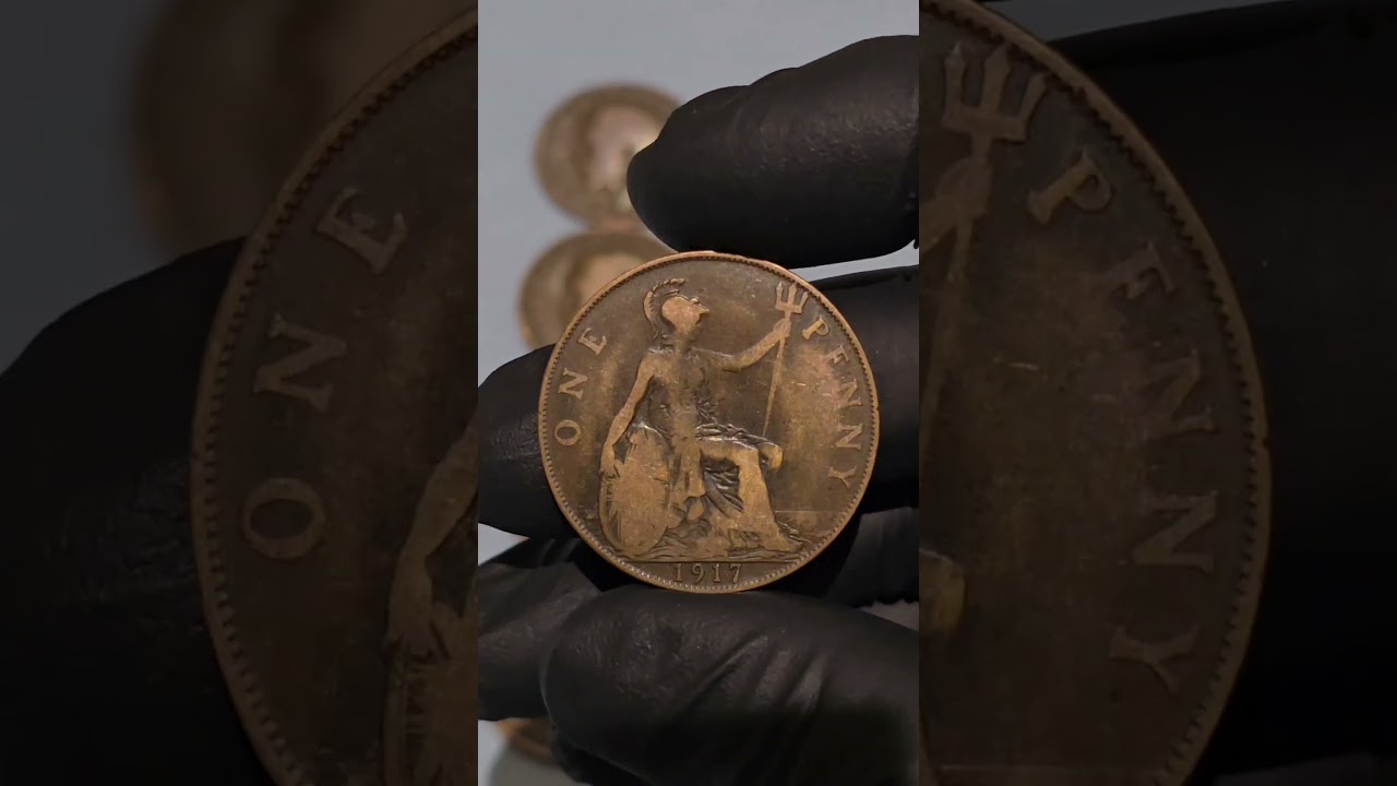 1917 ONE PENNY COINS || ENGLAND 