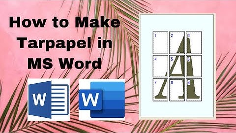 How to make tarpapel or tarpaulin paper in MS Word using Epson printer (L120, 121, 3110)