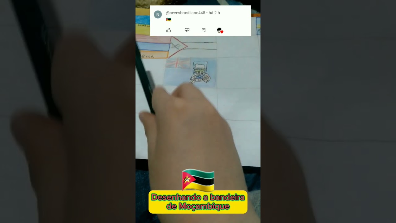 Desenhando a bandeira de Moçambique #fypシ #nflopa #bandeiras #paises