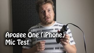 Apogee ONE mic test