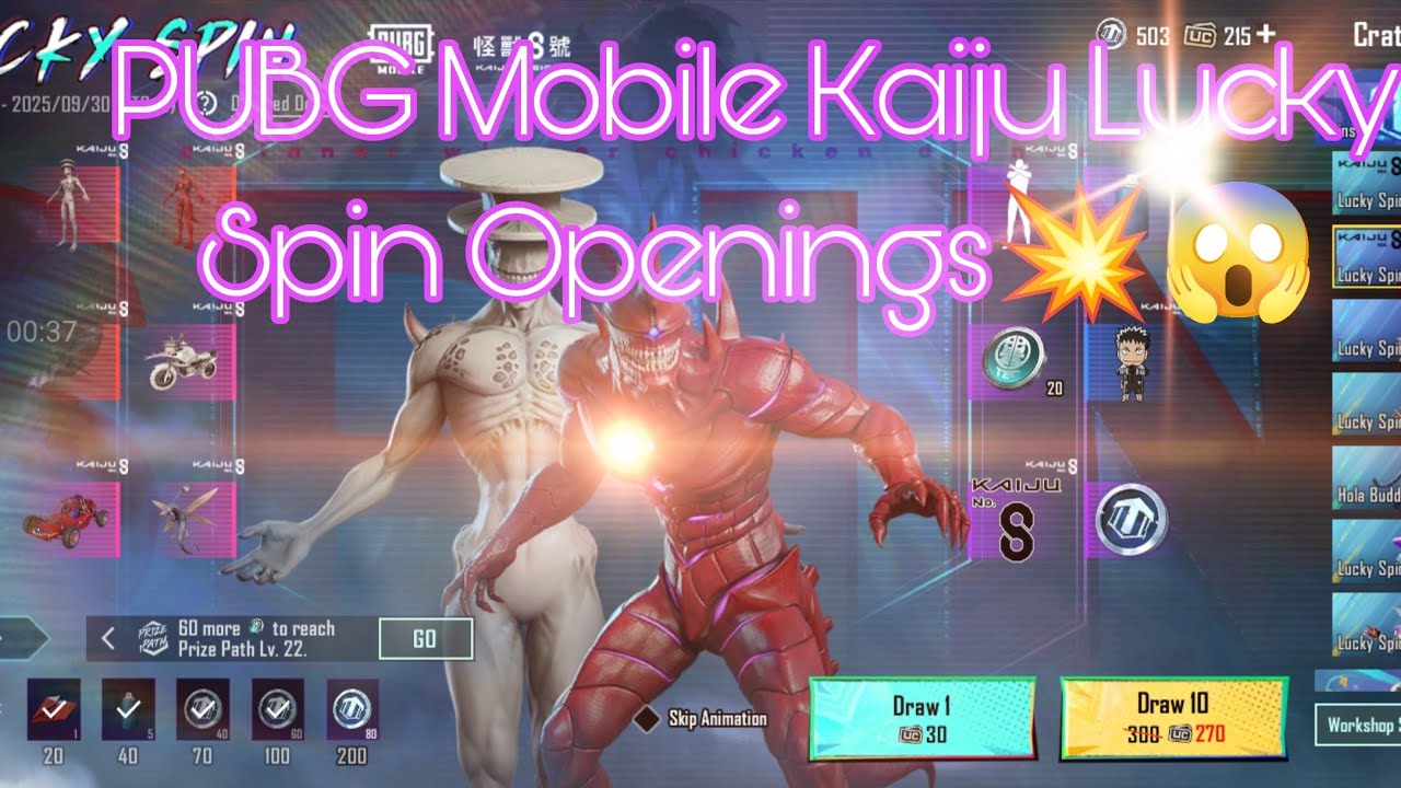PUBG Mobile Kaiju Lucky Spin Openings💥😍