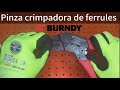 Pinza ponchadora de terminales tipo ferrules marca Burndy | YF2210FL